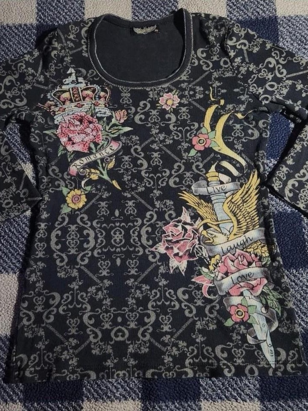 Y2k mcbling style rhinestone top by vanilla sugar